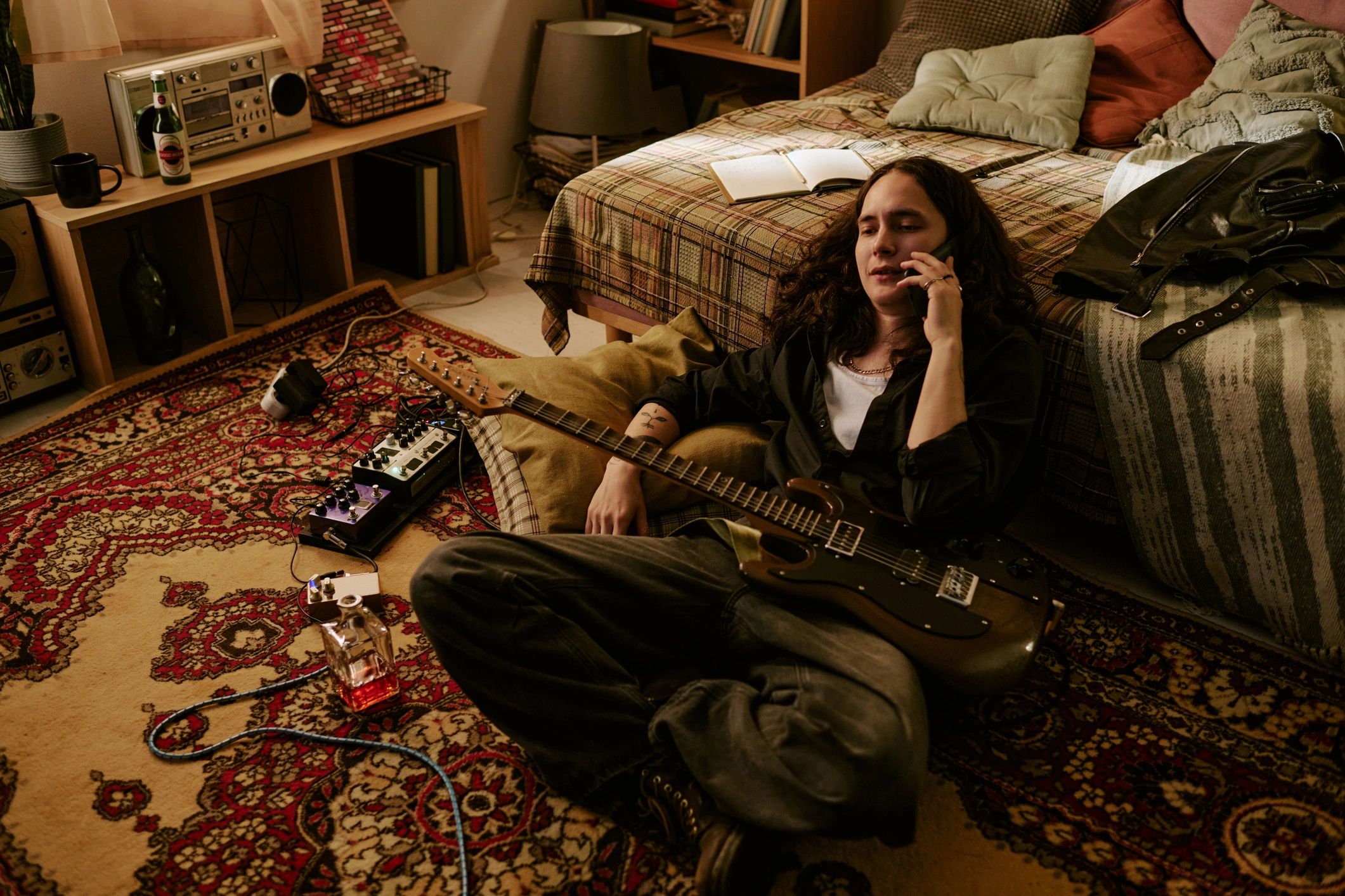 Country musician with guitar