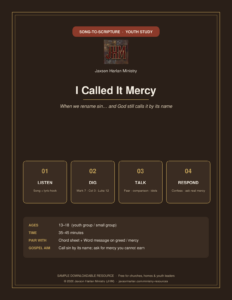 I Called It Mercy - Bible Study Preview Image